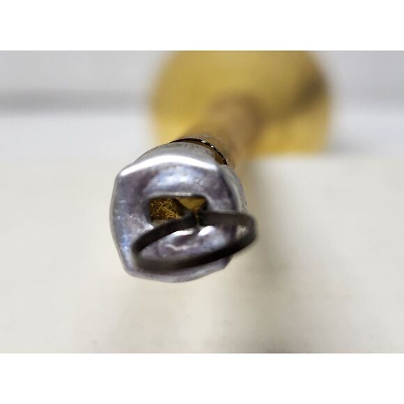 Vintage Elongated Teardrop Blown Glass Christmas Ornament Gold Mercury - Picture 2 of 6